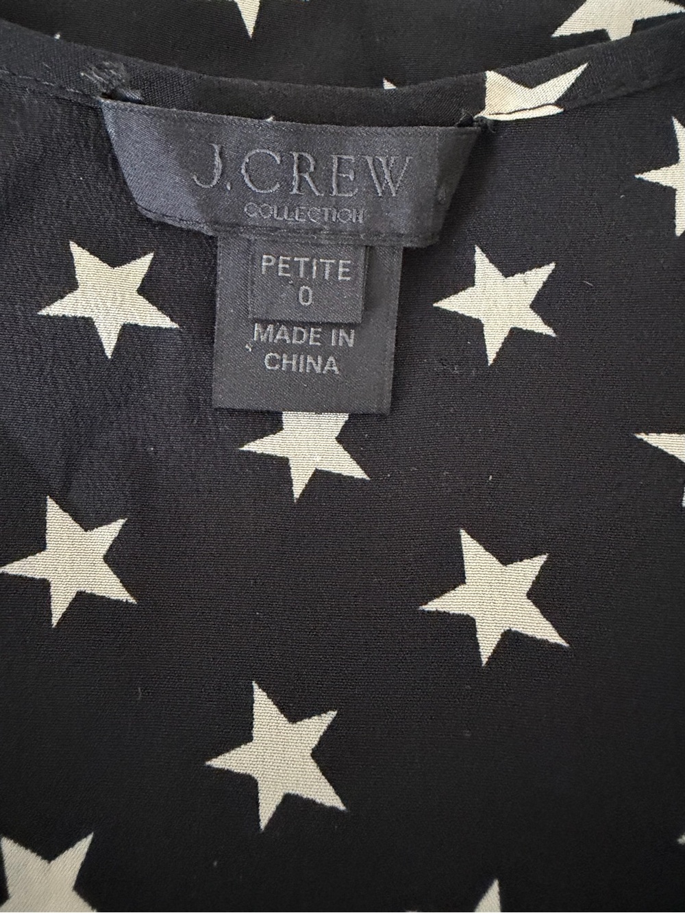 J. Crew Collection Black Long-Sleeve Star Print Dress - Picture 14 of 15